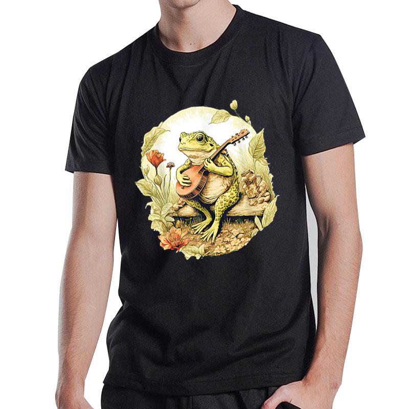 Frog Playing Banjo On Log T-Shirt