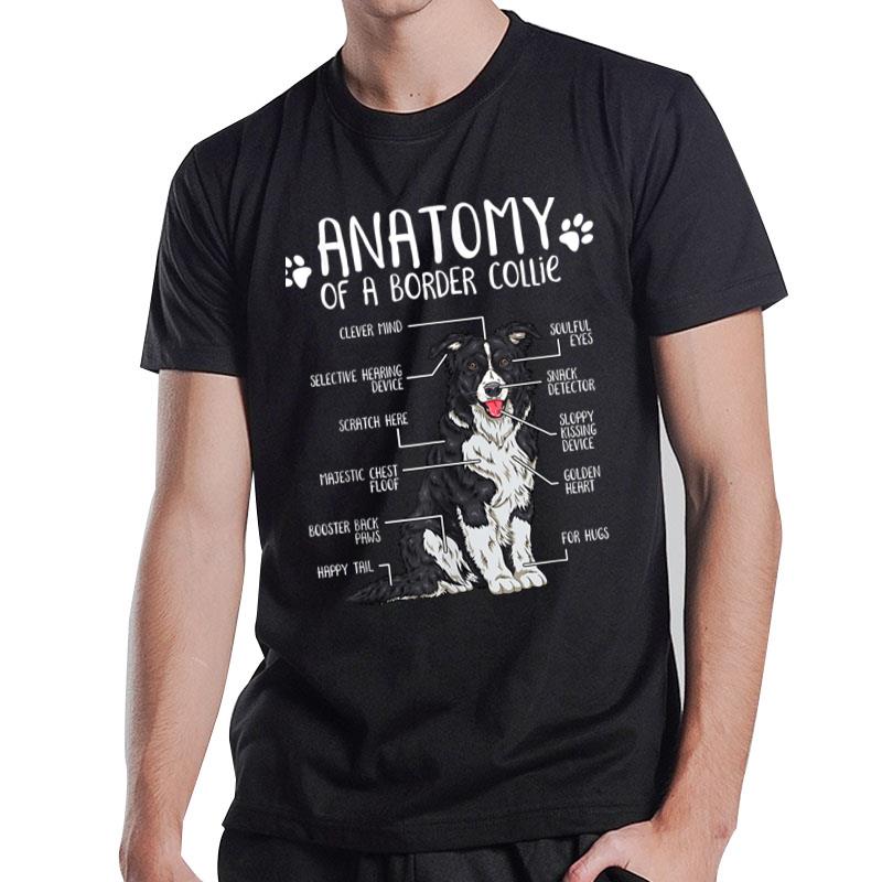 Funny Anatomy Border Collie Dog Lover T-Shirt