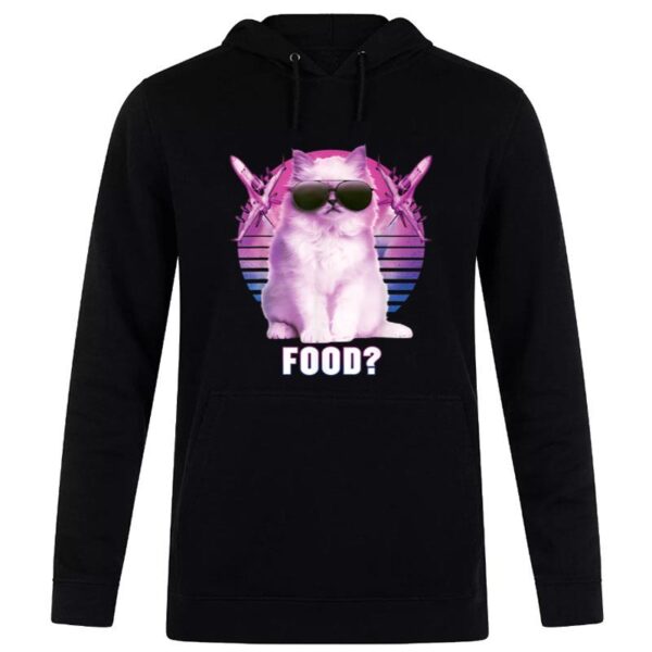 Funny Cat Wearing Sunglasses With Jets Pink Cute Hungry Cat Hoodie