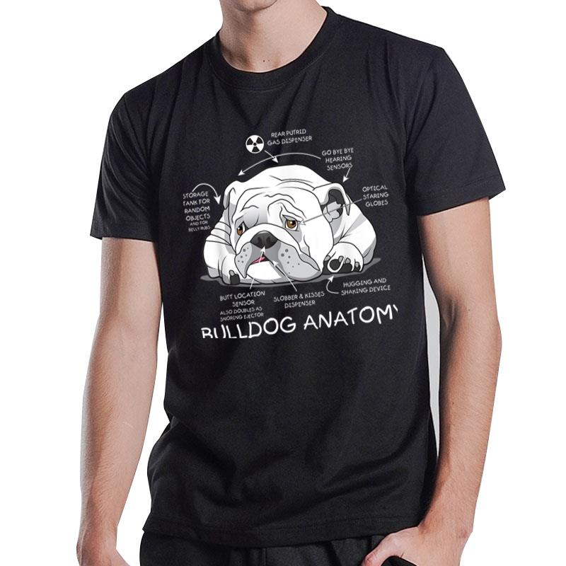 Funny Cute English Bulldog Anatomy Dog Biology Gift T-Shirt