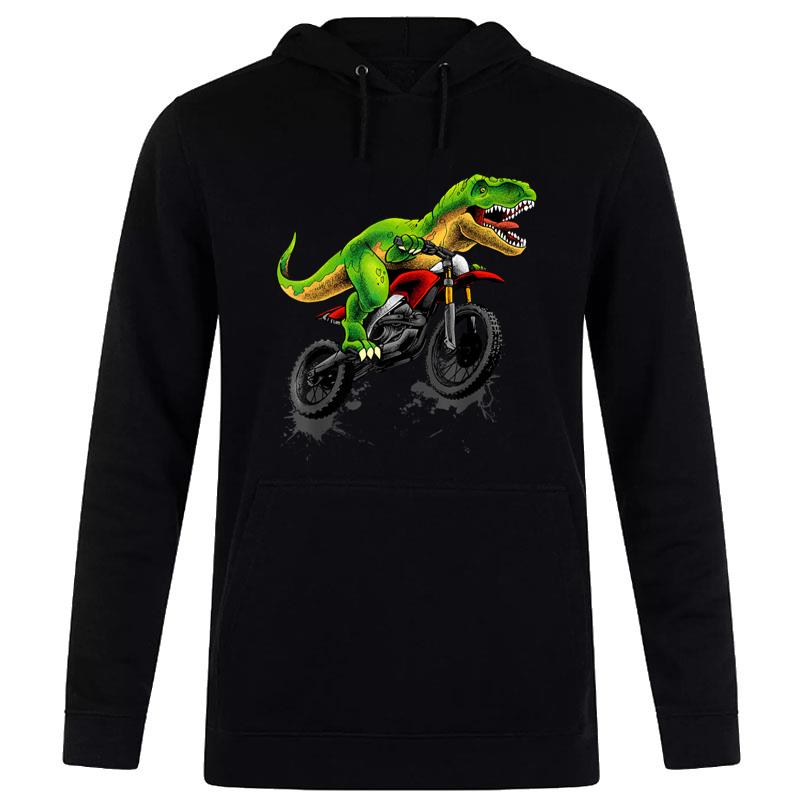 Funny Dirt Bike For Men Boys Kids Dinosaur Motorcycle Riding Women T-Shirt