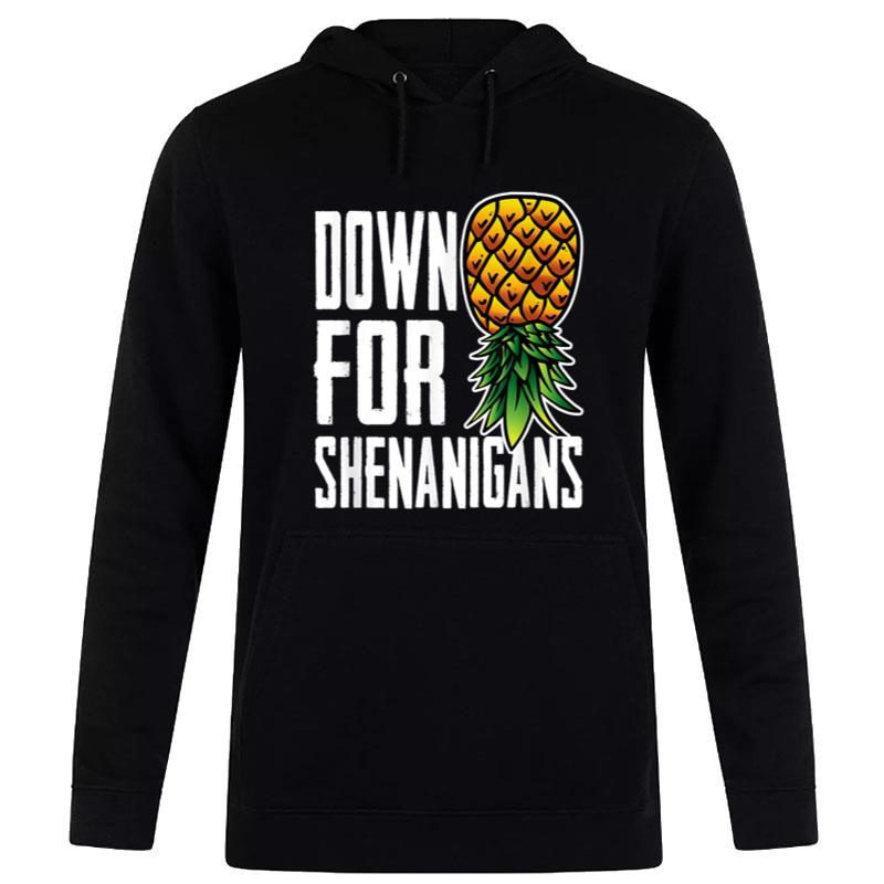 Funny Down for Shenanigans Upside Down Pineapple Swinger Women T-Shirt