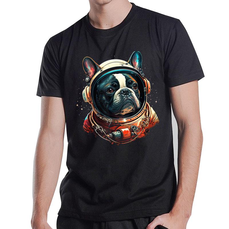 Funny French Bulldog Frenchie Astronaut In The Space T-Shirt