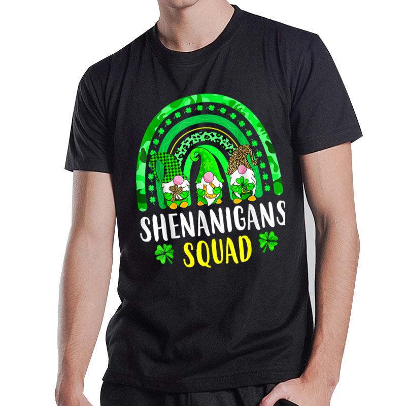 Funny Gnome Irish Lucky St Patricks Day Shenanigans Squad T-Shirt