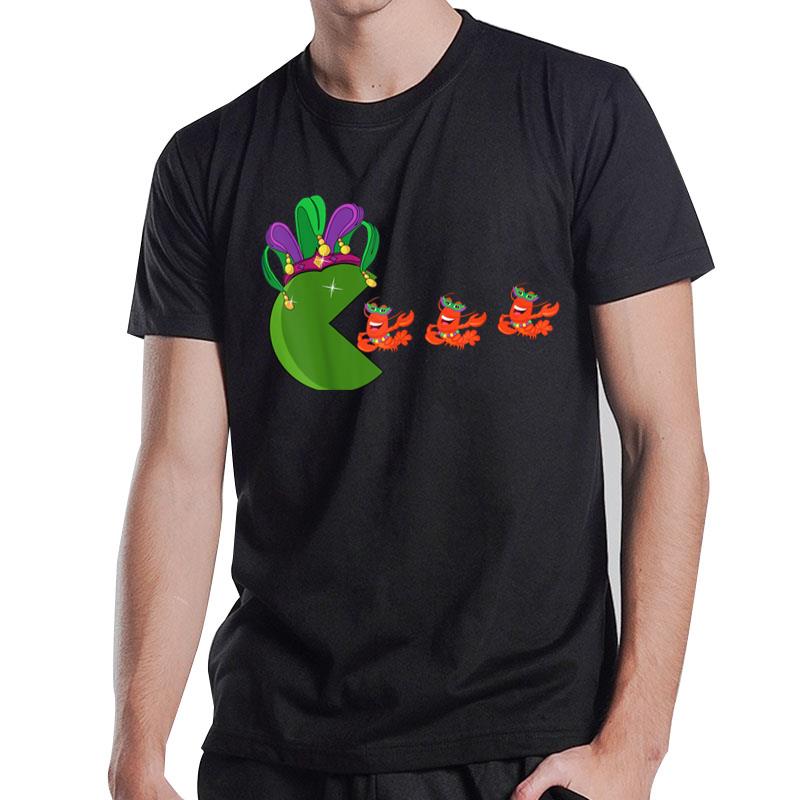 Funny Hat Eating Crawfish Louisiana Carnival Mardi Gras T-Shirt