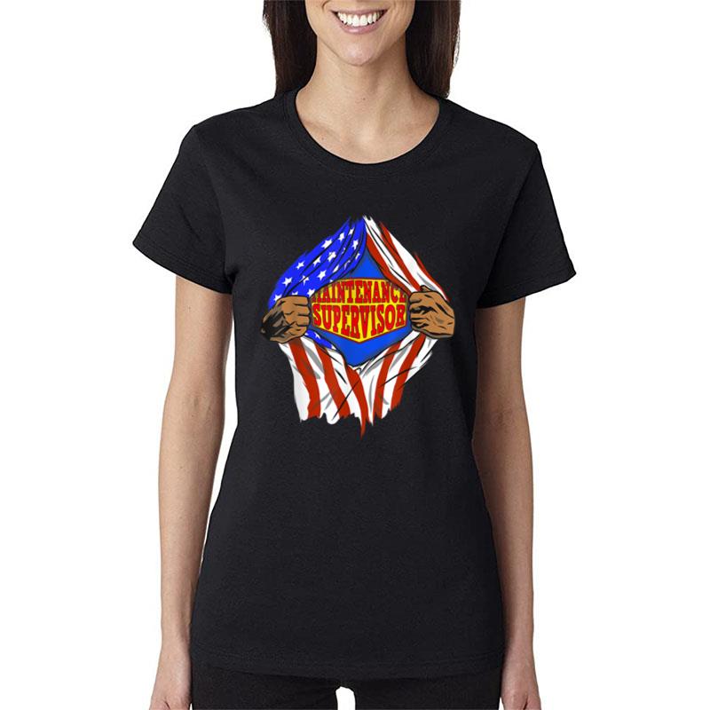 Funny Super Maintenance Supervisor Hero Job Women T-Shirt