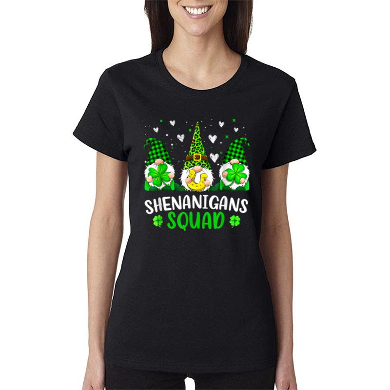 Funny Time For Shenanigans Squad St Patrick'S Day Gnomes Women T-Shirt