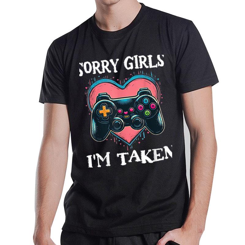 Gamer Valentines Day Sorry Girls Boys Kids Teens Gaming T-Shirt