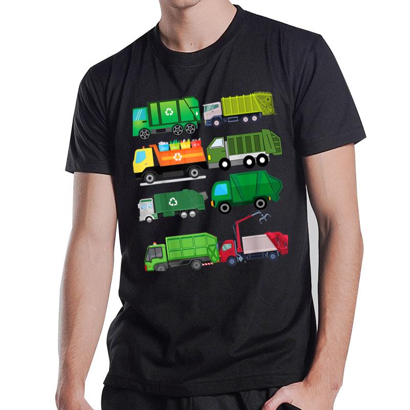 Garbage Truck Recycling Day Trash Waste Separation Birthday T-Shirt