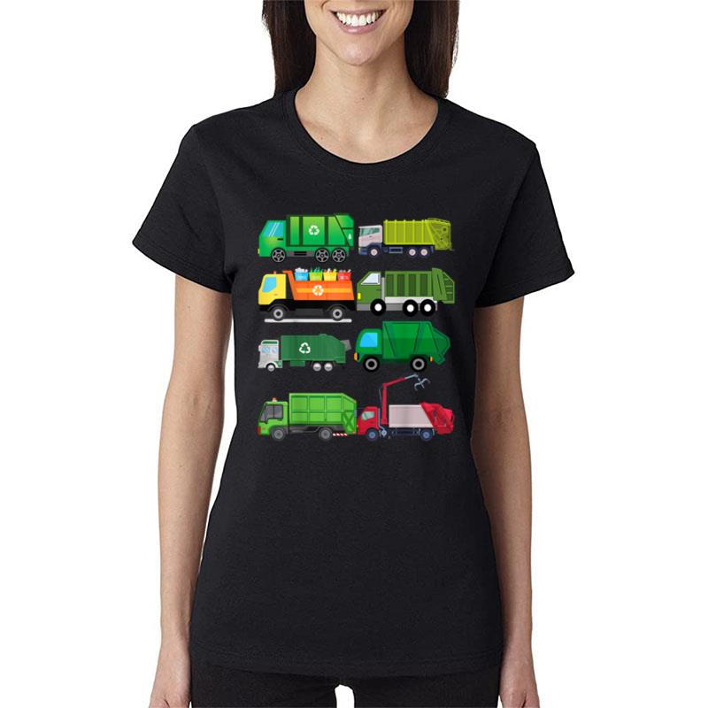 Garbage Truck Recycling Day Trash Waste Separation Birthday Women T-Shirt