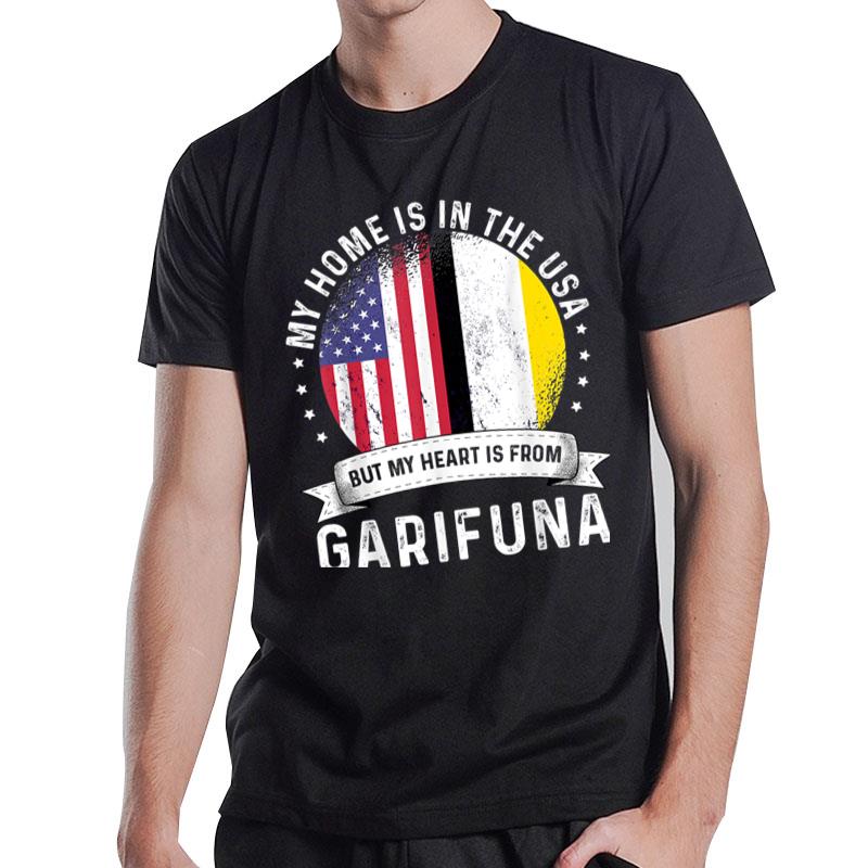 Garifuna American Patriot Grown Proud Home Usa Flags T-Shirt