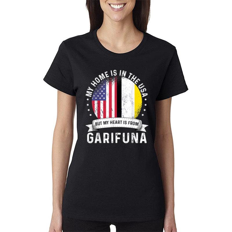 Garifuna American Patriot Grown Proud Home Usa Flags Women T-Shirt