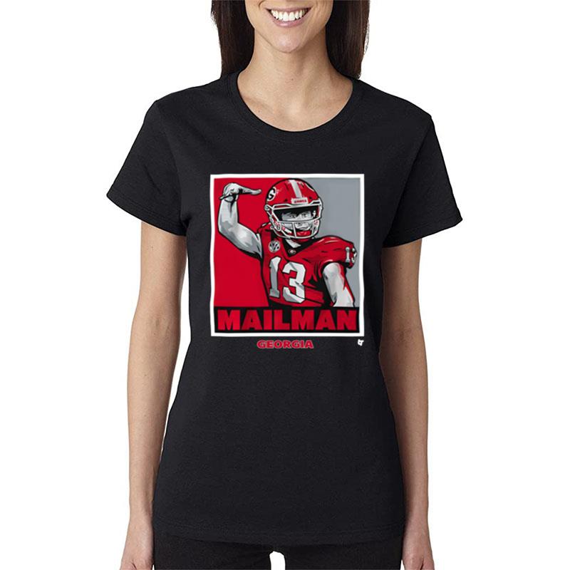 Georgia Football Stetson Bennett Iv Mailman Poster Women T-Shirt