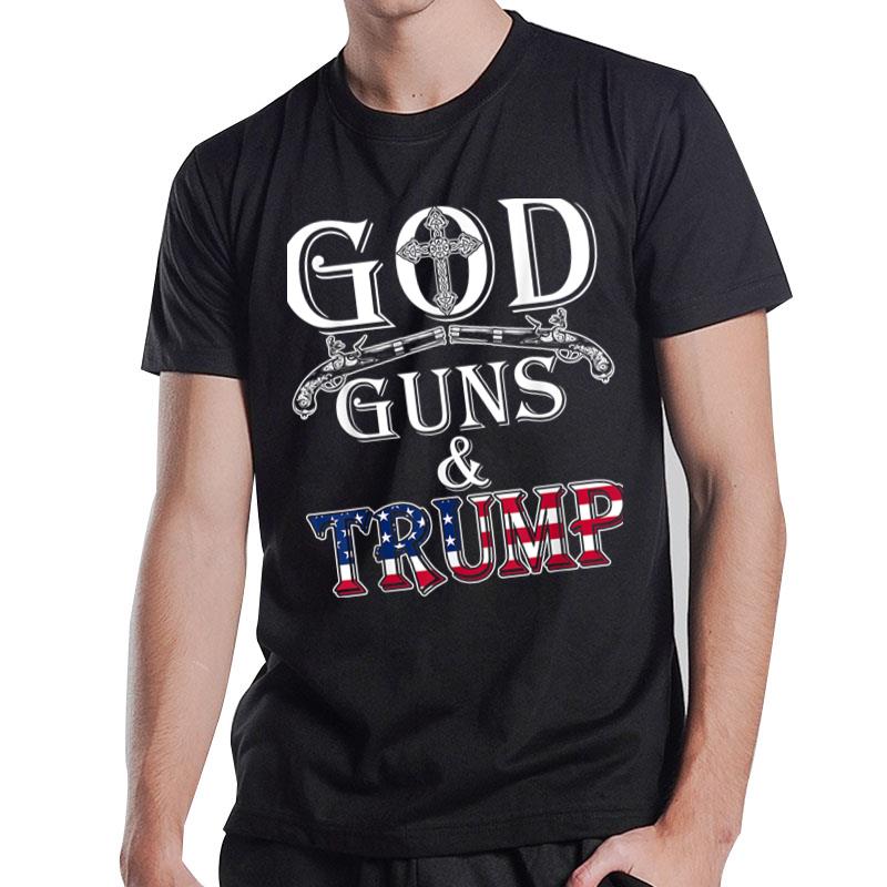 God Guns And Trump 2nd Amendment Trump 45 T-Shirt