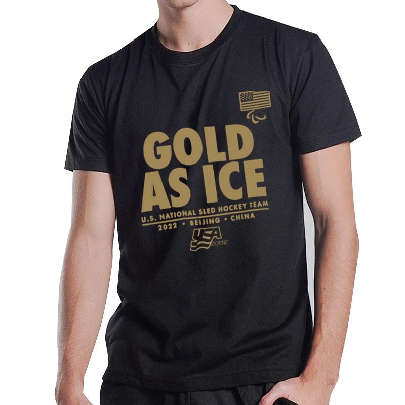 Gold As Ice U.S. National Sled Hockey Team T-Shirt