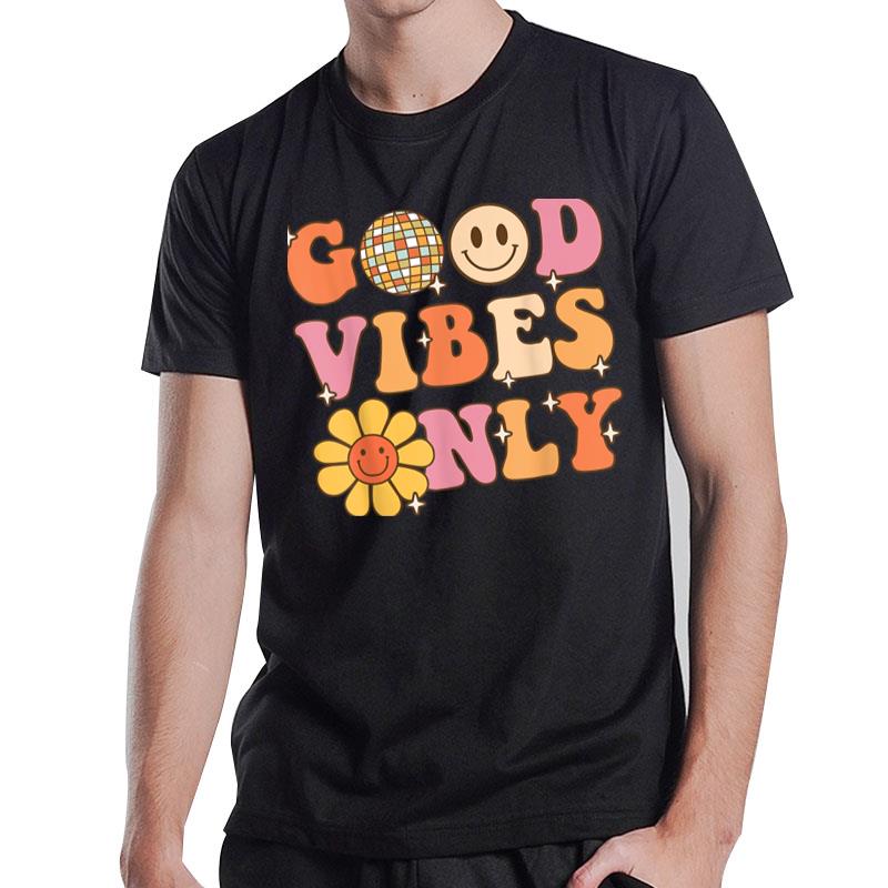 Good Vibes Only Peace Love 60S 70S Tie Dye Groovy Hippie Ver 1 T-Shirt