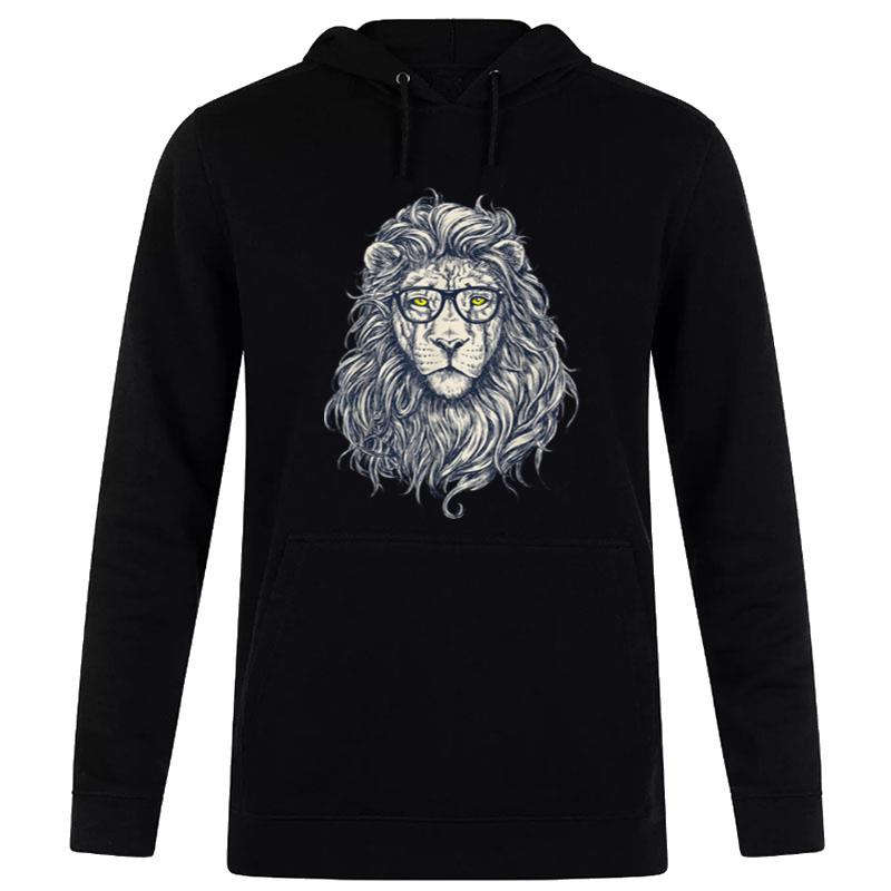 Gorgeous Mane Nerd Lion Eyeglass Hoodie