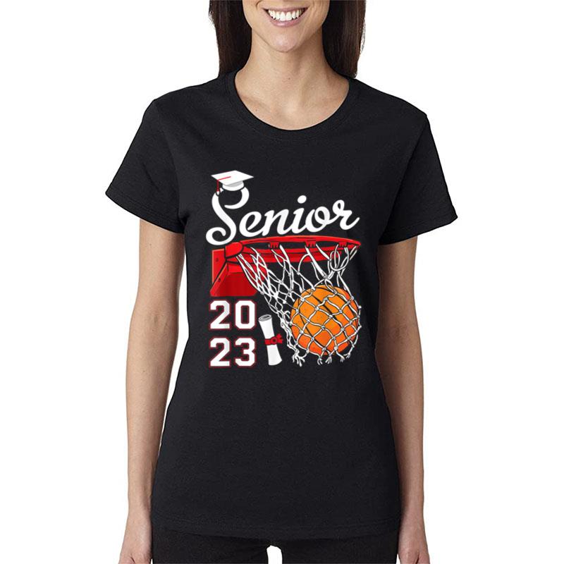 Graduate Senior Class 2023 Graduation Basketball Player Gift Women T-Shirt