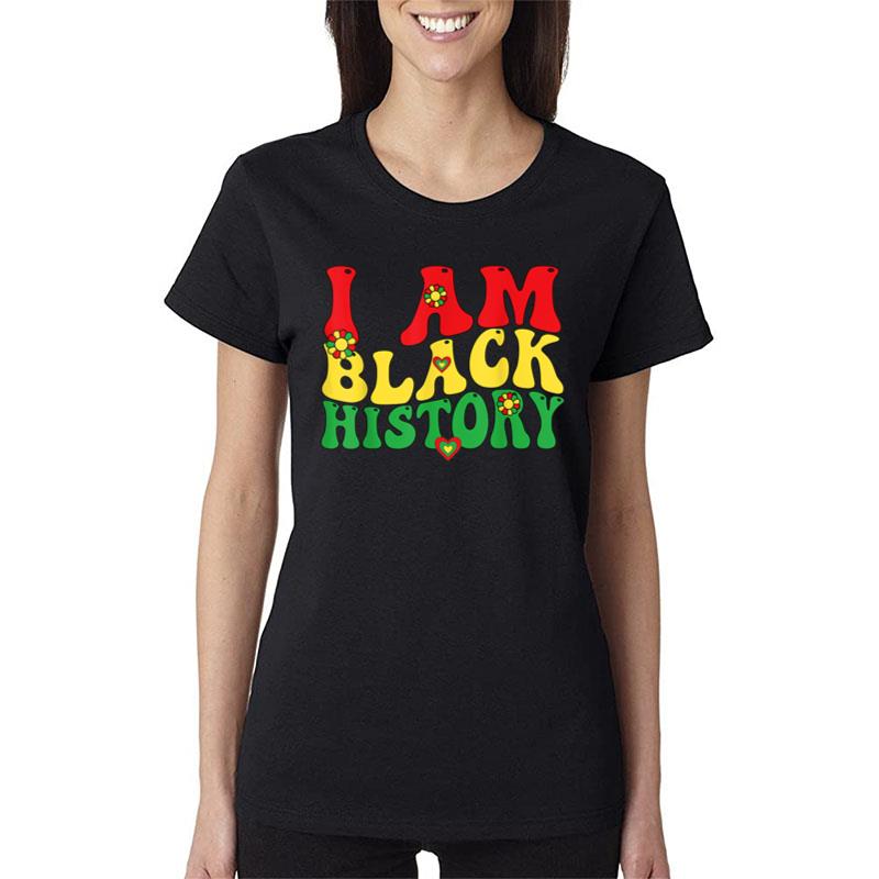 Groovy I Am Black History Retro Vintage Black History Month Women T-Shirt