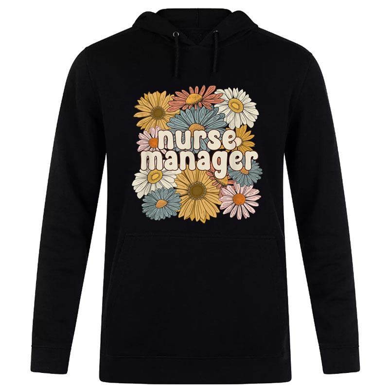 Groovy Nurse Manager Flowers Nursing Manager Women T-Shirt