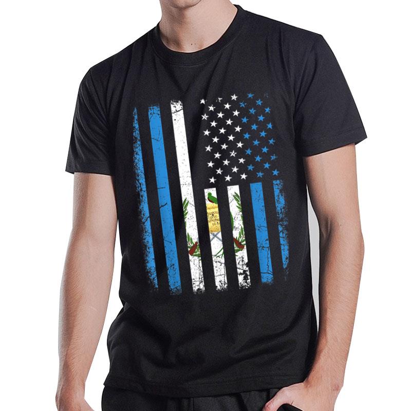 Guatemalan American Flag Guatemalan Roots Guatemala America T-Shirt