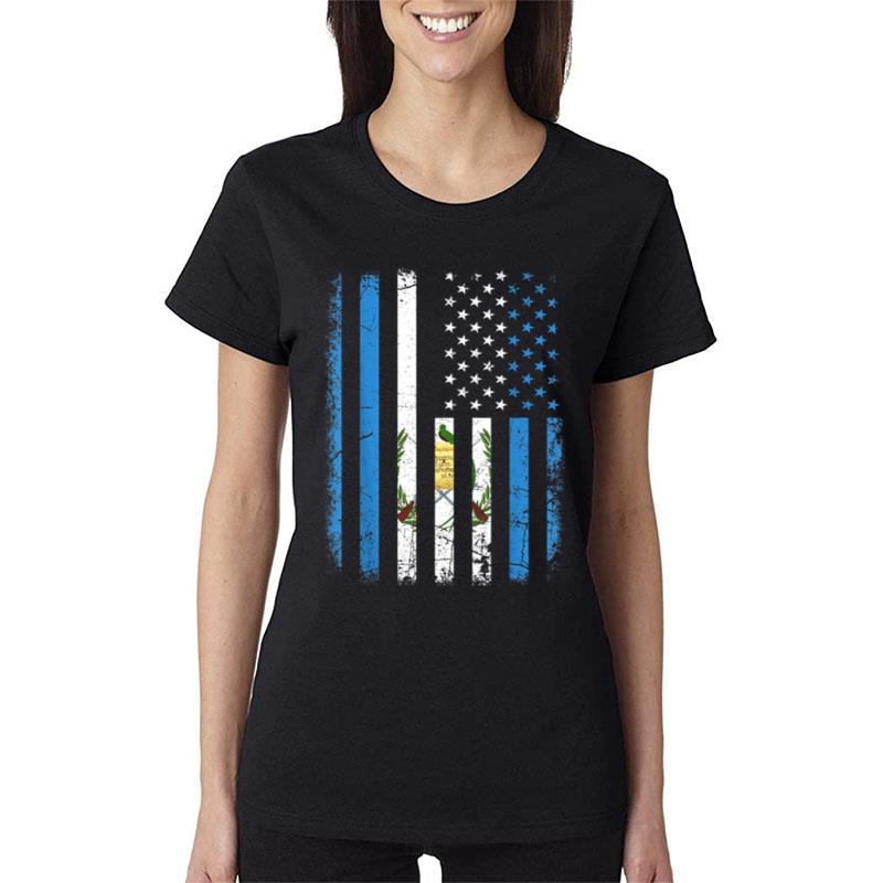 Guatemalan American Flag Guatemalan Roots Guatemala America Women T-Shirt