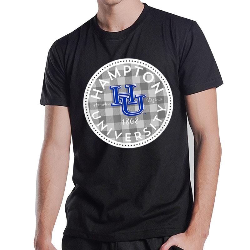 Hampton University Pirates Plaid Badge T-Shirt