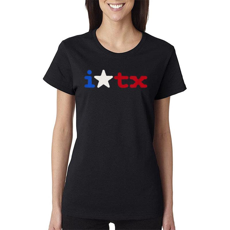 Hand Crafted I Love Texas Graphic Women T-Shirt