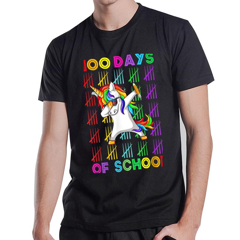 Happy 100 Days Of School 100 Days Smarter Unicorn Lover T-Shirt