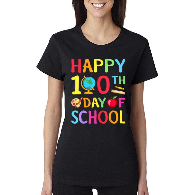 Happy 100Th Day Of School 100 Days Of School Teacher Student Ver 3 Women T-Shirt