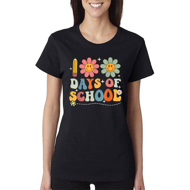 Happy 100Th Day Of School Student Cute 100 Days Women T-Shirt