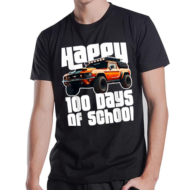 Happy 100Th Day Of School Monster Truck Boys Kids Students T-Shirt