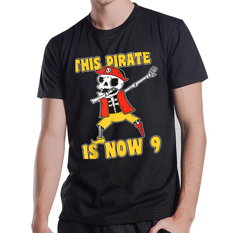 Happy 9Th Birthday 9 Year Old Pirate 9Th Birthday T-Shirt