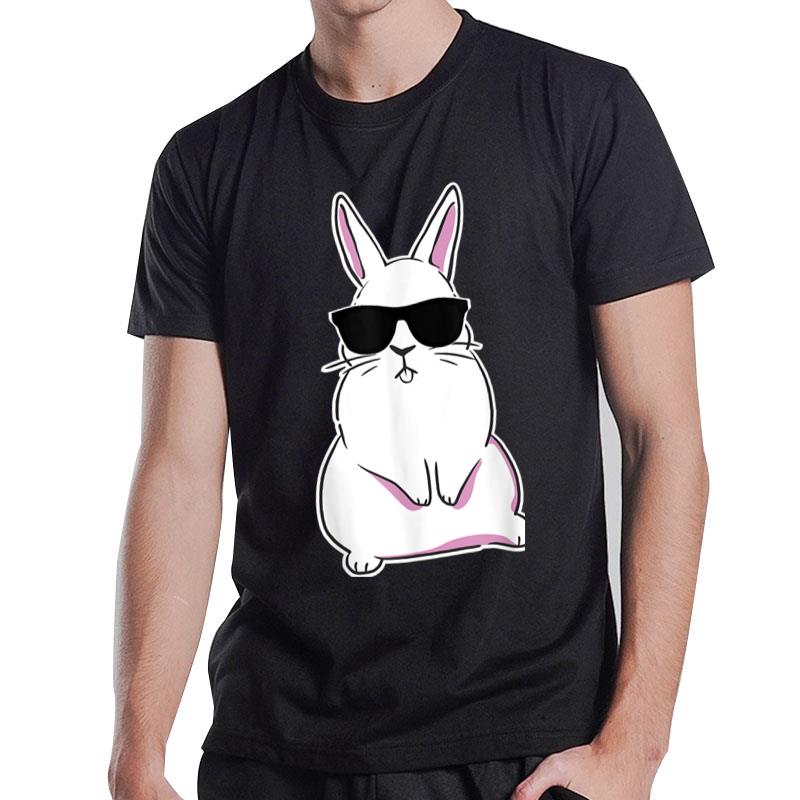 Happy Easter Bunny Rabbit With Sunglasses Easter Day Boy Men T-Shirt