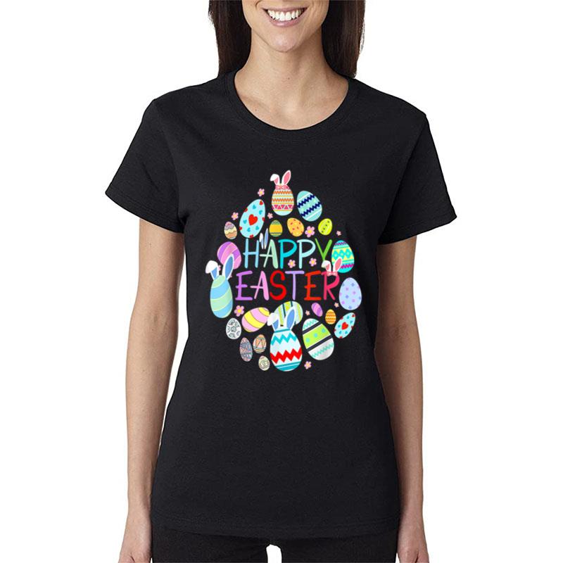 Happy Easter Eggs Bunny Ears Funny Easter Eggs Boys Girls Women T-Shirt