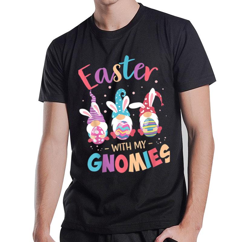 Happy Easter With My Gnomies Bunny Gnome Egg Teacher Women T-Shirt