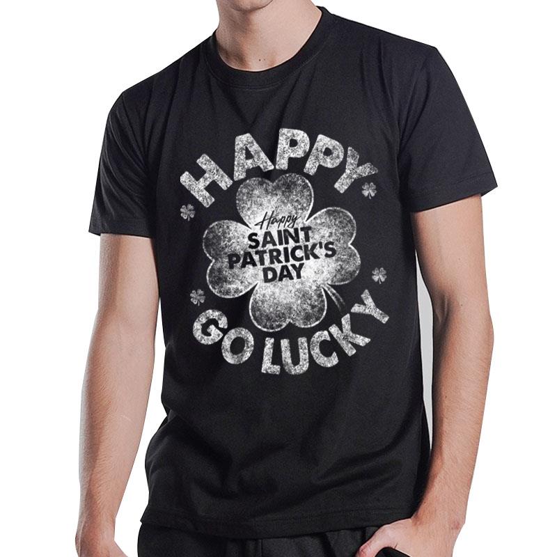 Happy Go Lucky Shirt Funny St Patrick'S Day Boys Girls Kids T-Shirt