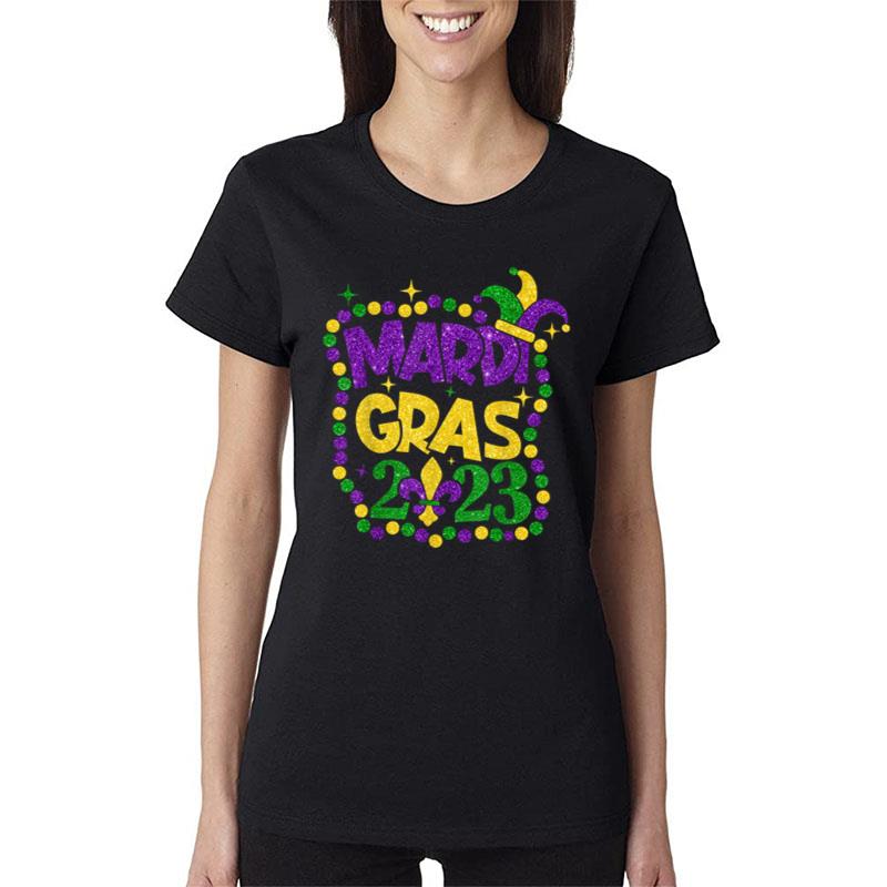 Happy Mardi Gras 2023 Jester Outfit Kids Girl Boy Men Women Ver 1 Women T-Shirt