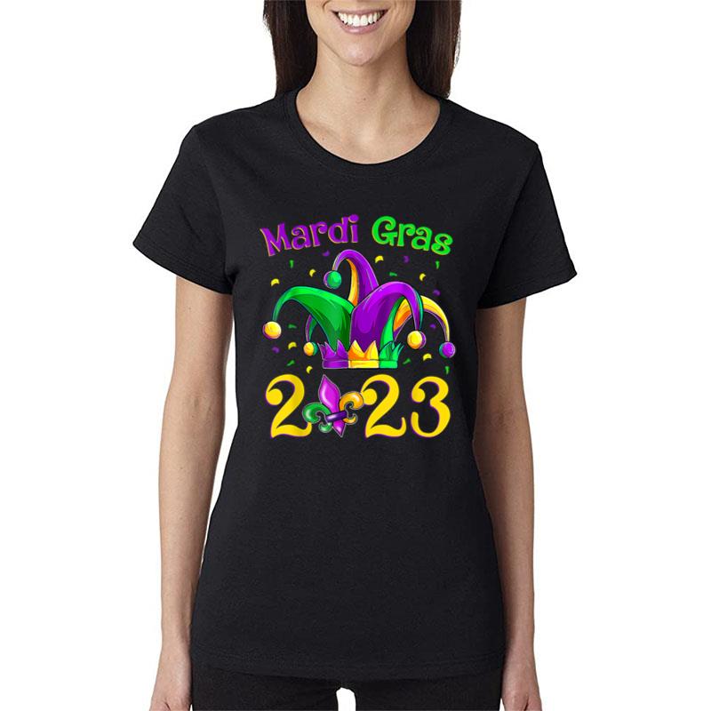 Happy Mardi Gras 2023 Jester Outfit Kids Girl Boy Men Women Women T-Shirt