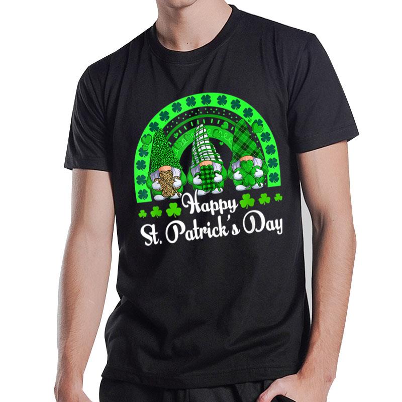 Happy St Patrick'S Day Gnome Lucky Rainbow T-Shirt