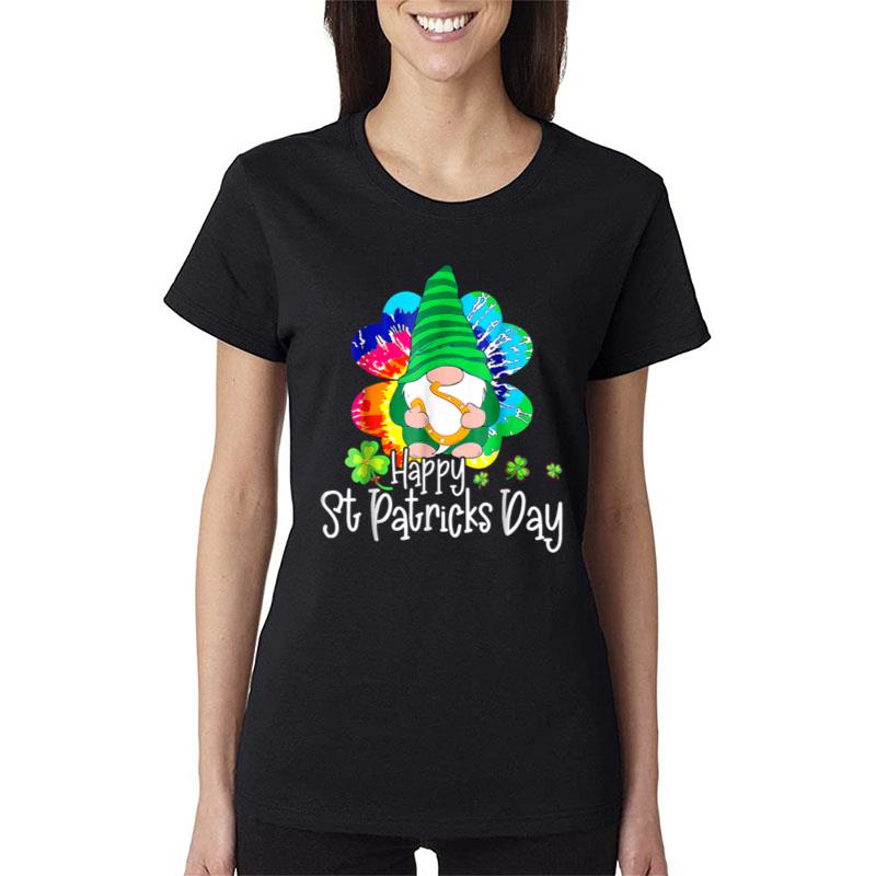 Happy St Patrick'S Day Gnomeshamrock Clover Irish Gifts Women T-Shirt