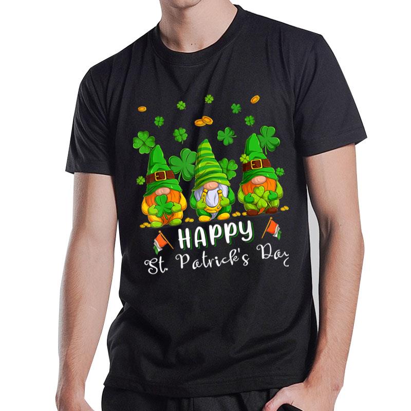 Happy St Patrick'S Day Gnome Shamrock Clover T-Shirt