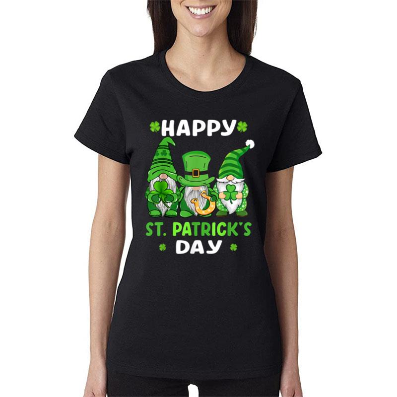 Happy St Patricks Day Gnomes Shamrock Lucky Boys Girls Women Women T-Shirt