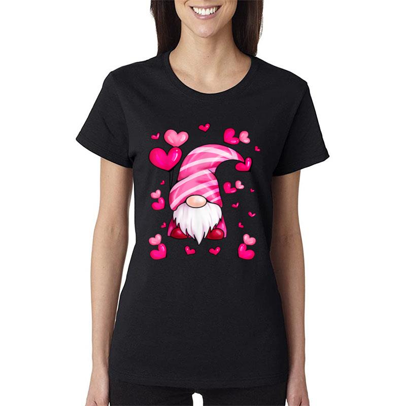 Happy Valentine'S Day Gnome With Heart For Women T-Shirt