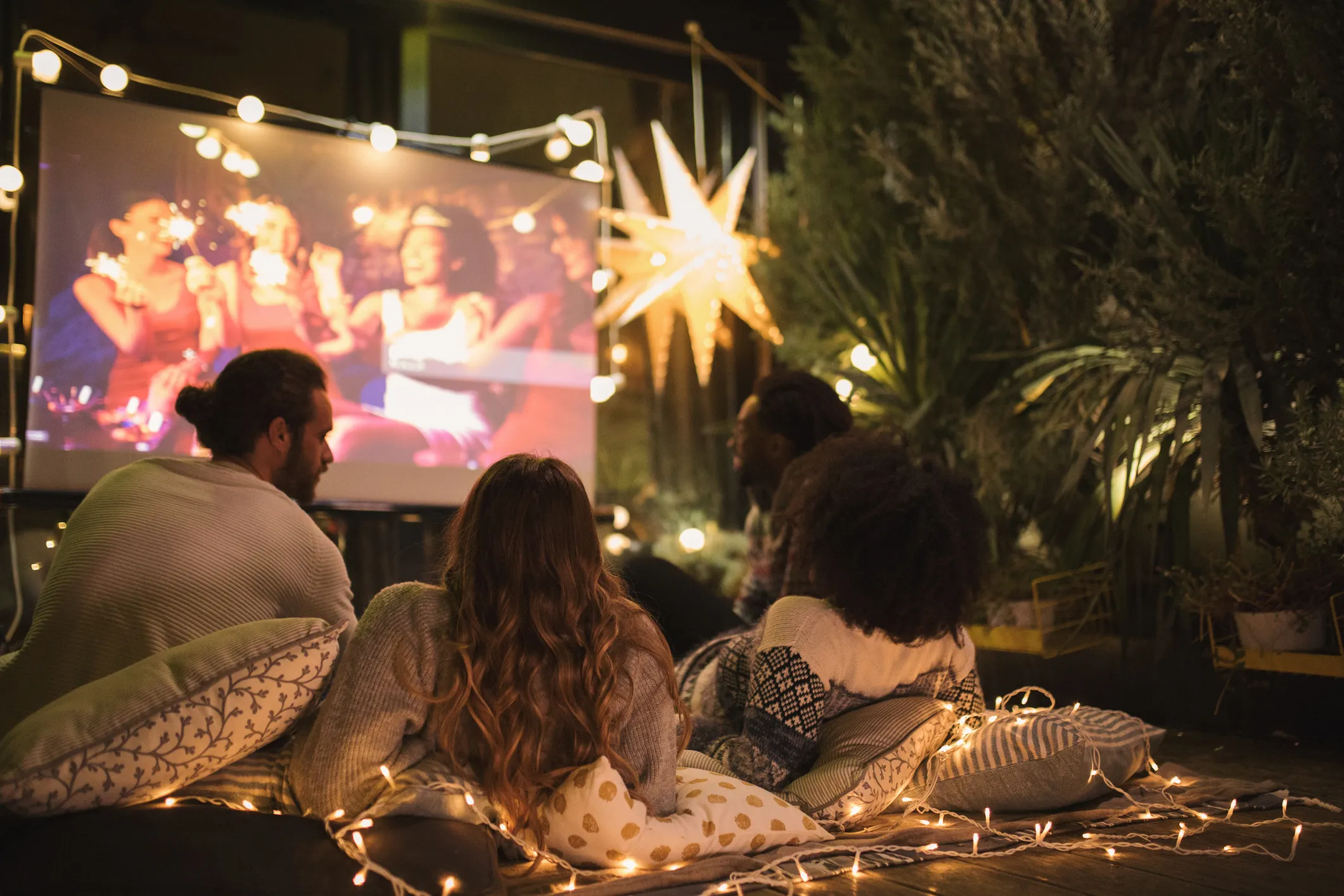 Have an outdoor family movie night