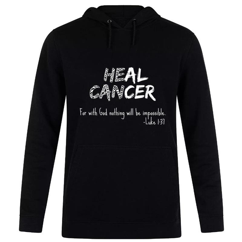 He Can Heal Cancer Christian  Zebra Print Rare Cancers Women T-Shirt