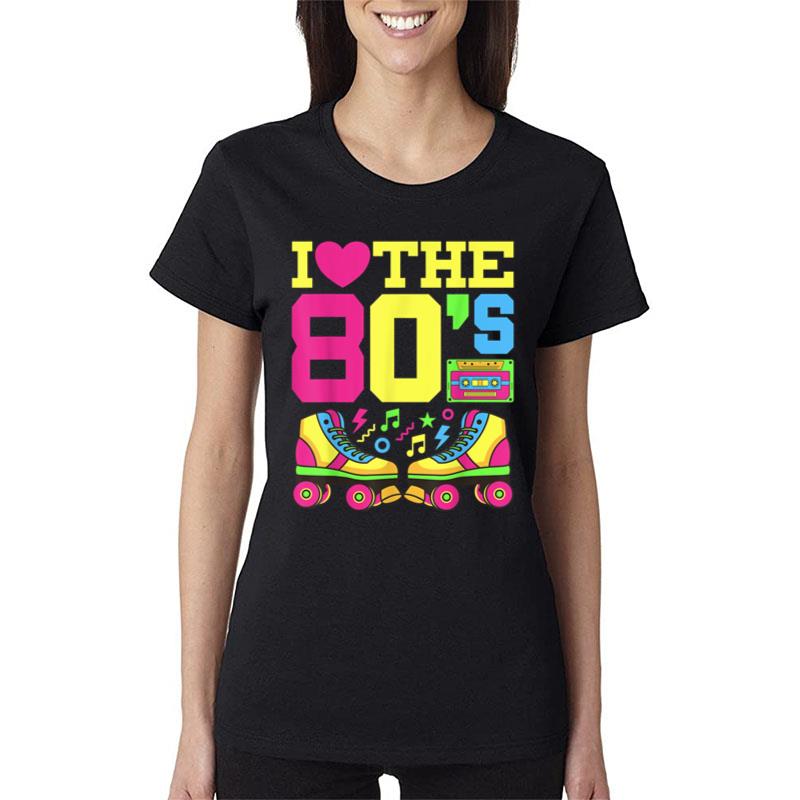 Heart 80S 1980S Fashion Theme Party Outfit Eighties Costume Women T-Shirt