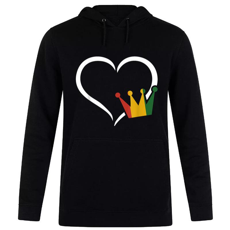 Heart Crown Juneteenth Cute Melanin Pride African American Hoodie