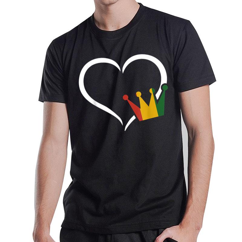 Heart Crown Juneteenth Cute Melanin Pride African American T-Shirt