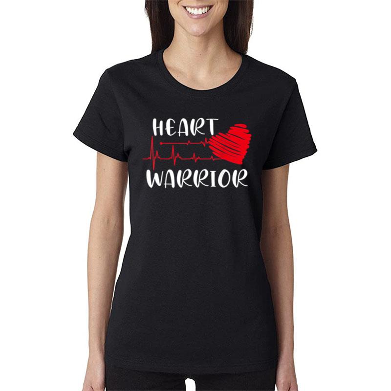 Heart Warrior Chd Awareness Present Congenital Heart Disease Women T-Shirt